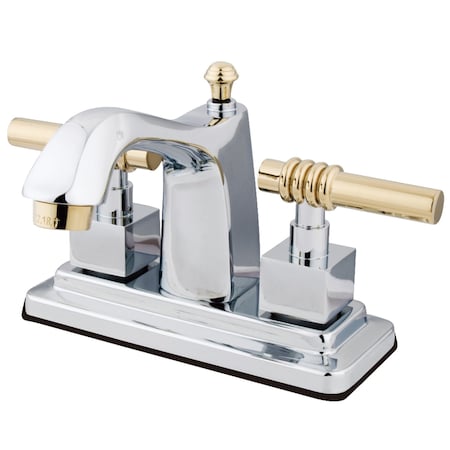 Kingston Brass KS8644QL 4" Centerset Bathroom Faucet, Polished Chrome KS8644QL